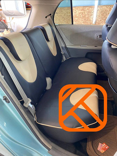 Чехлы из экокожи Toyota Vitz 90 95 2005-2010 спинка и сидение 60/40 (Мод.364.0) Автокомфорт