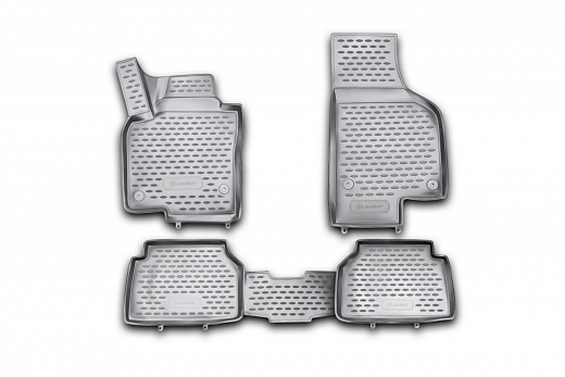 Коврики 3D в салон VW Tiguan 10/2007->, 4 шт. (полиуретан)