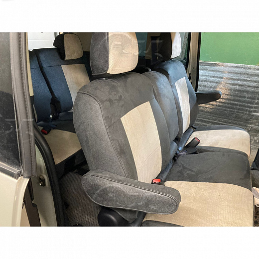 Чехлы из экокожи Mitsubishi Delica D5 60/40 [CV] I+r 2007- (Мод.449.1) - 3 ряда Автокомфорт